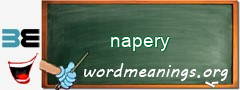 WordMeaning blackboard for napery